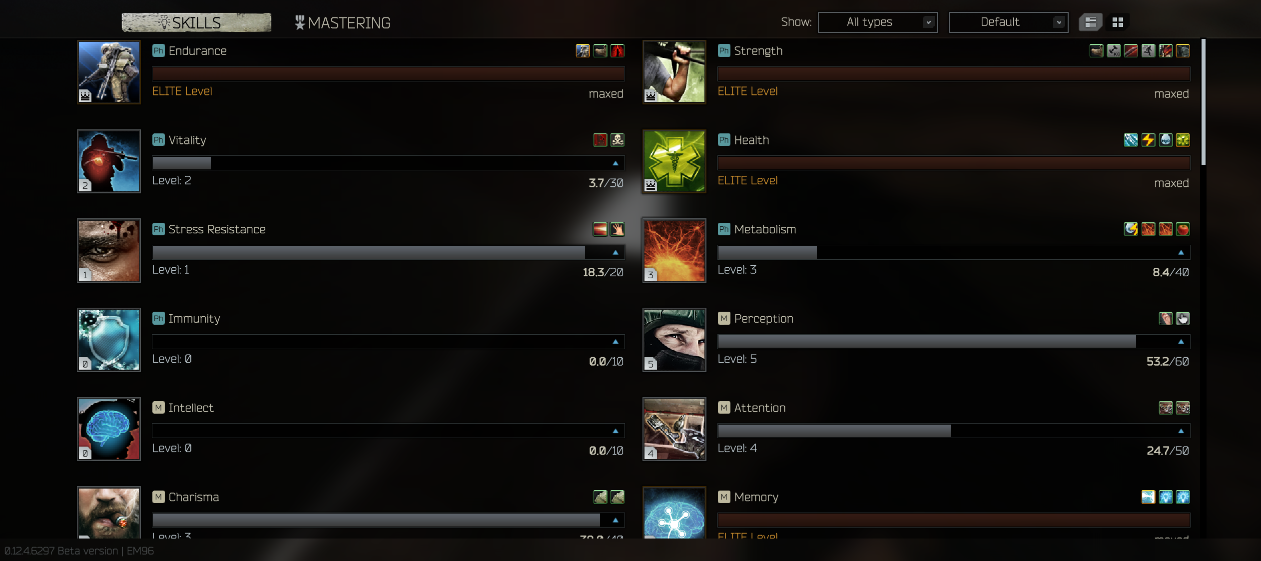 Selling Escape from Tarkov ELITE Skill boost Cheap Endurance