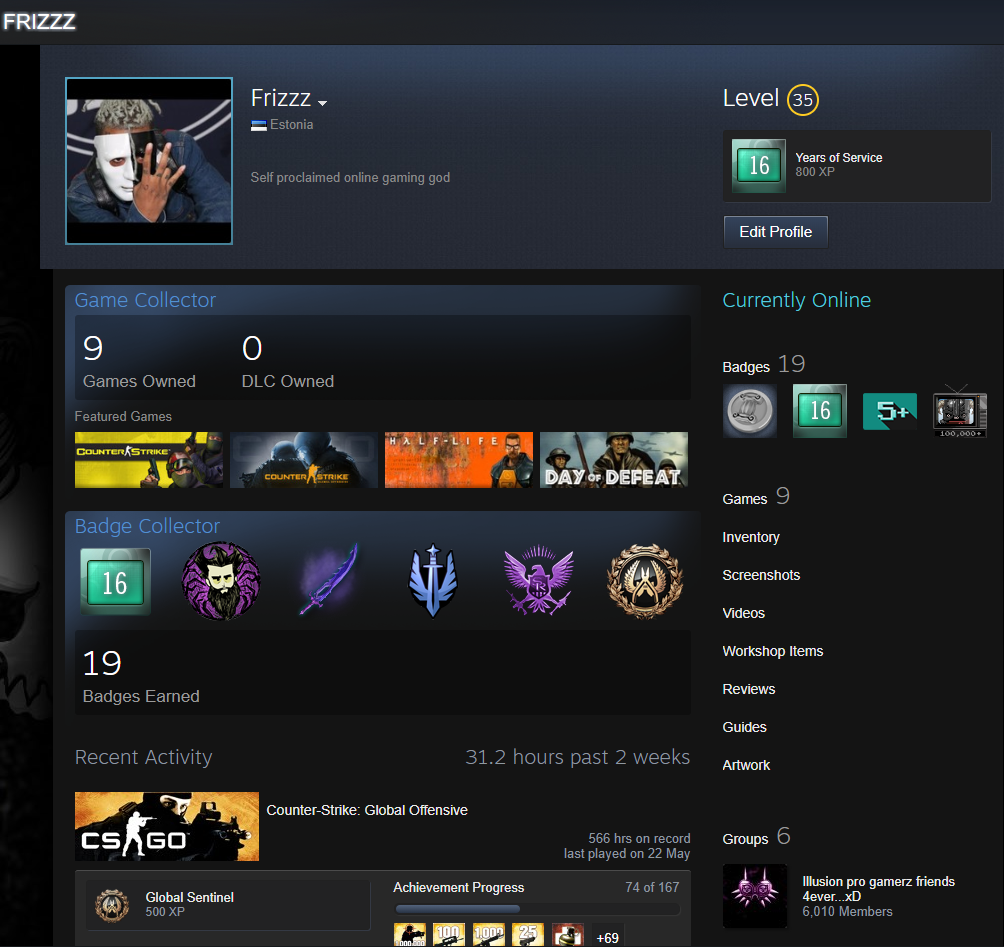Selling 16 YEARS OLD steam acc faceit 2330 elo good stats in