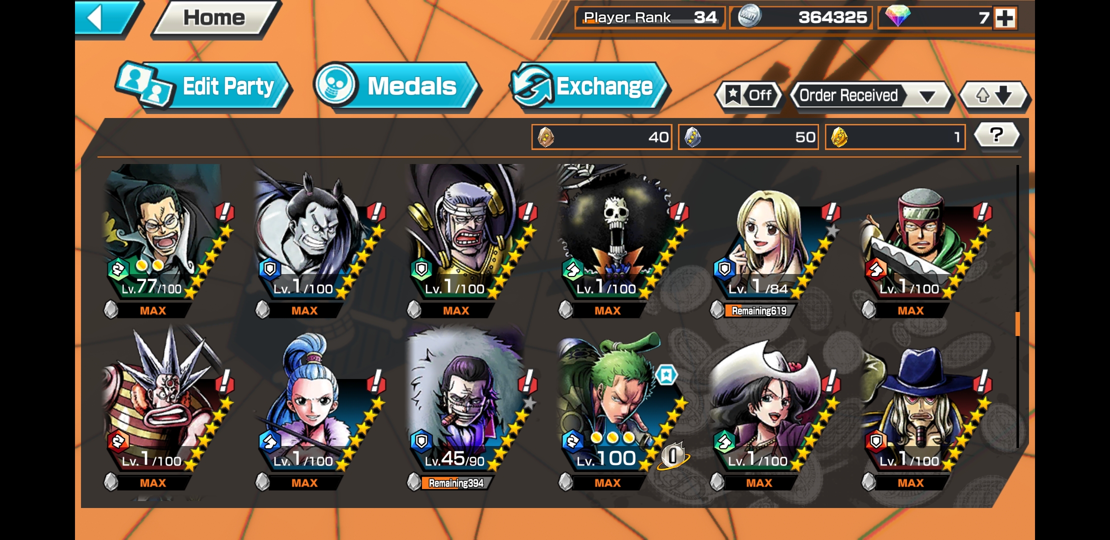 *Very Rare* One Piece bounty rush account for sale MANY Characters