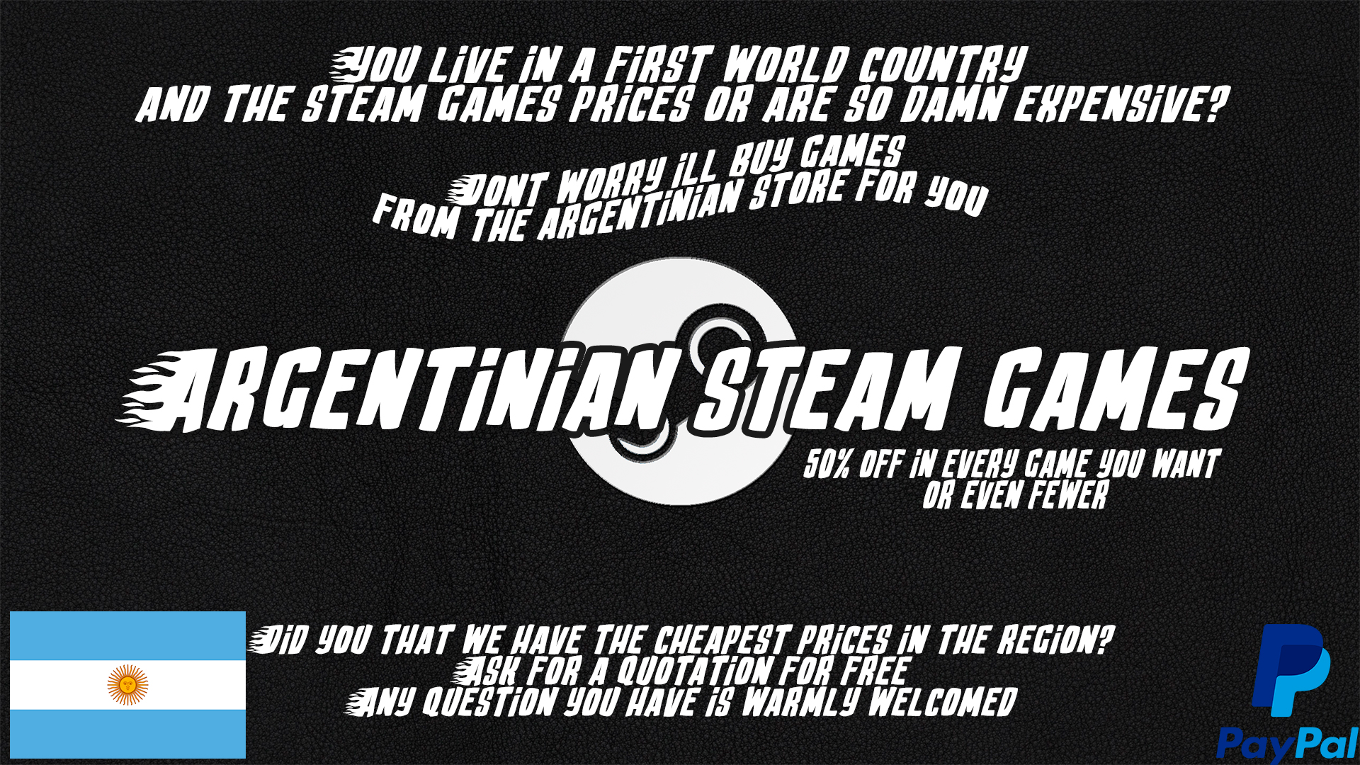 Selling - Buy Your Games Directly From Argentine Steam Store - 50% off or  more! | EpicNPC Marketplace
