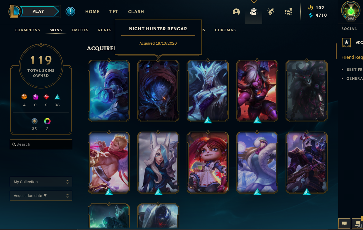 Selling - League of legends acc cheap with all champs silver 1 and 119 ...