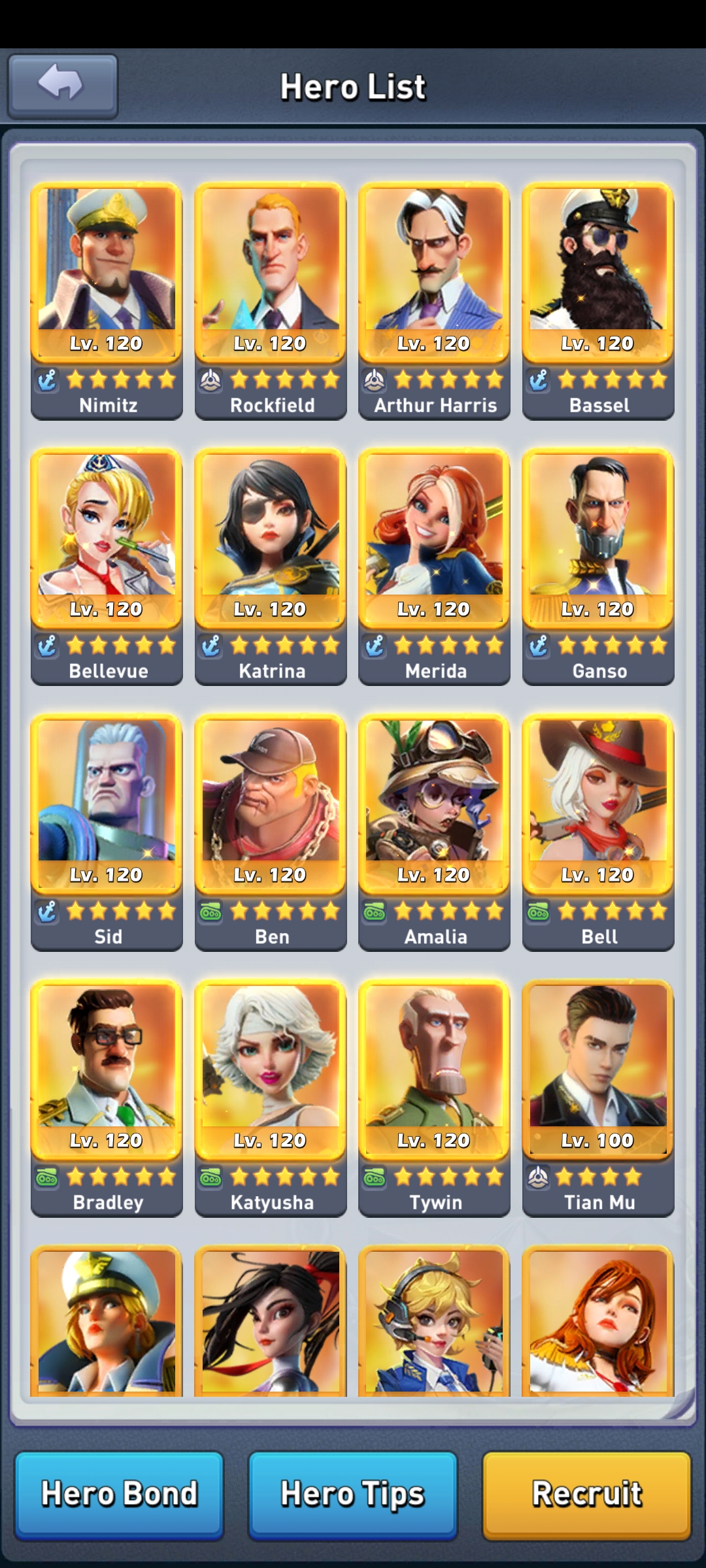 Selling - 🌟 VIP 16 🌟 Level 80 / Grand Marshal - 3 Heroes / 16x 5* SSR /  22 Base Skins | EpicNPC Marketplace