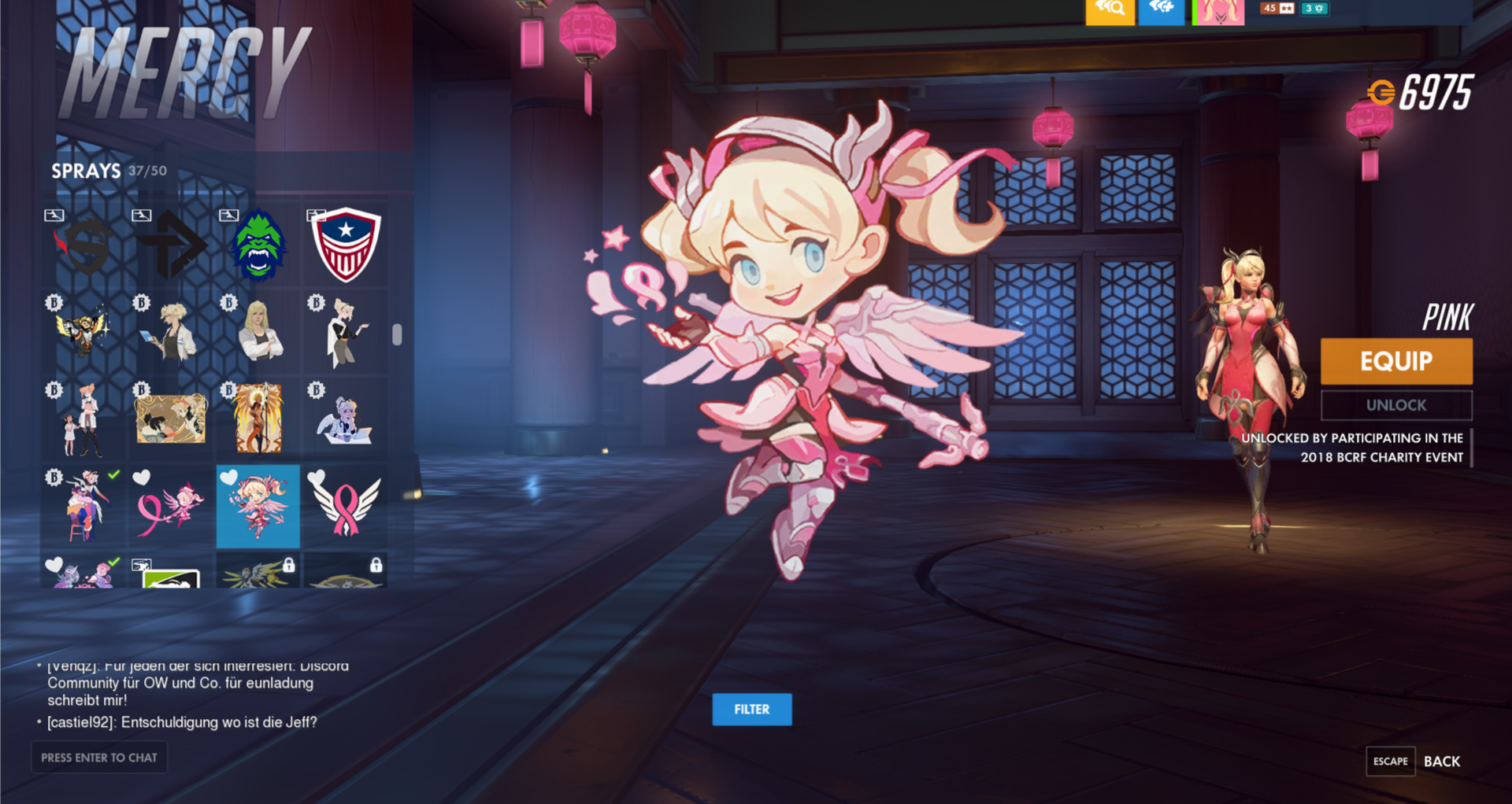 SOLD Selling Pink Mercy account with pink mercy icons (PC) EpicNPC