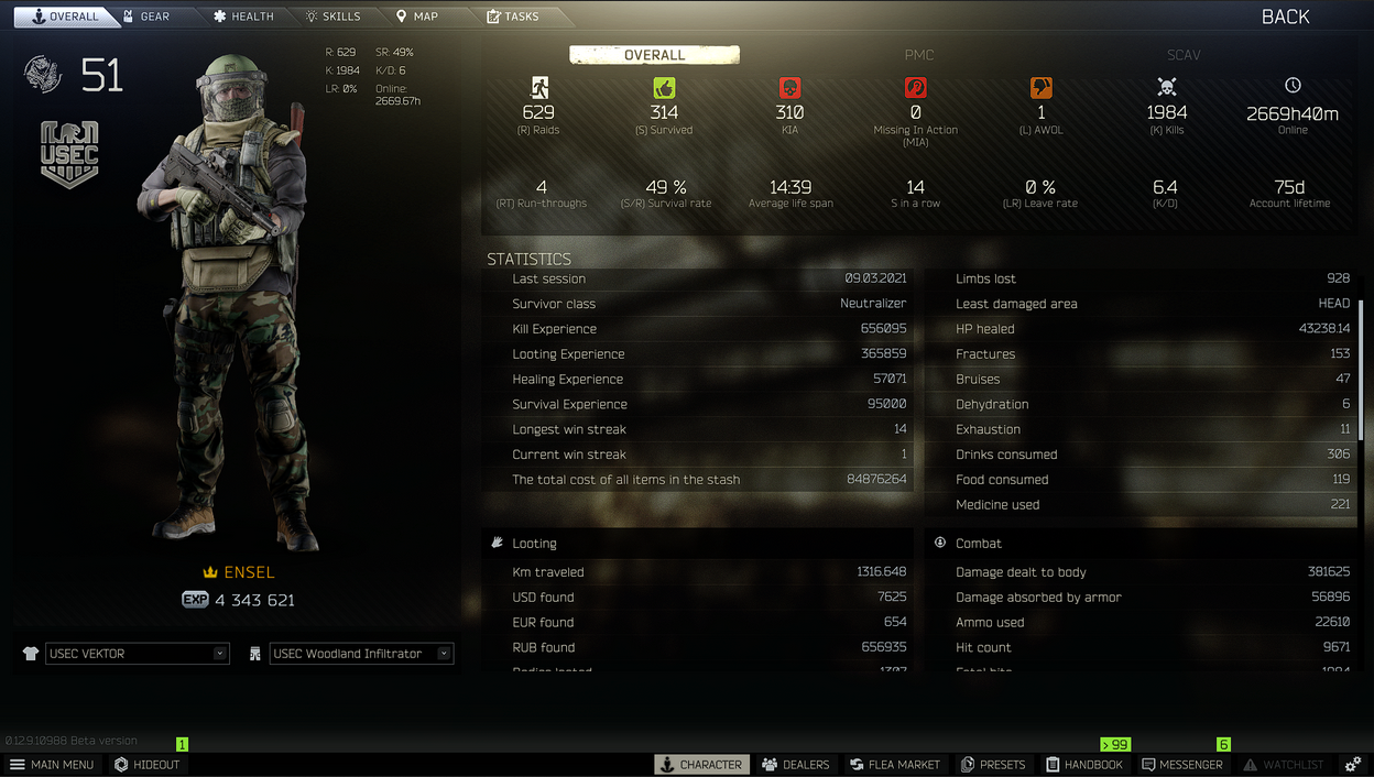 SOLD - EFT EOD Global, 51lvl, Kappa, 60milstash, 50gpu farm - EpicNPC