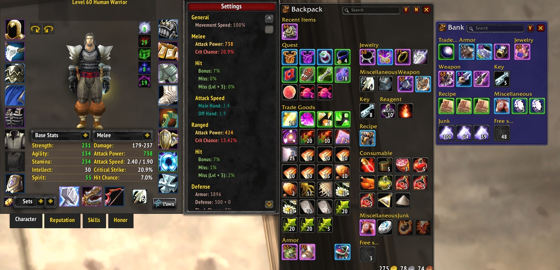 SOLD 60 Human Warrior/ 100 mount/ Lionheart Helm/ 130 obo EpicNPC