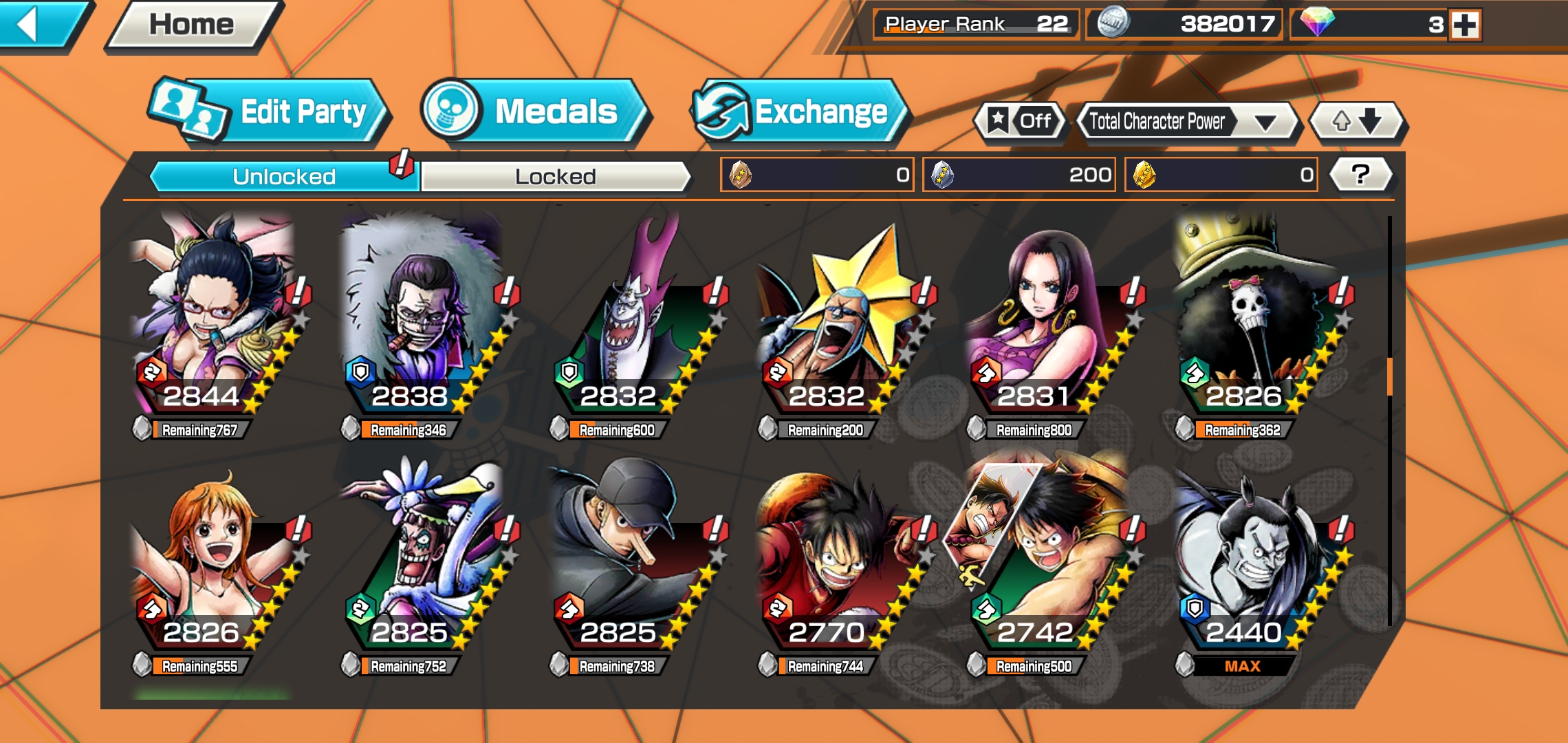 STACKED ONE Piece Bounty rush account! (android and iphone) EpicNPC