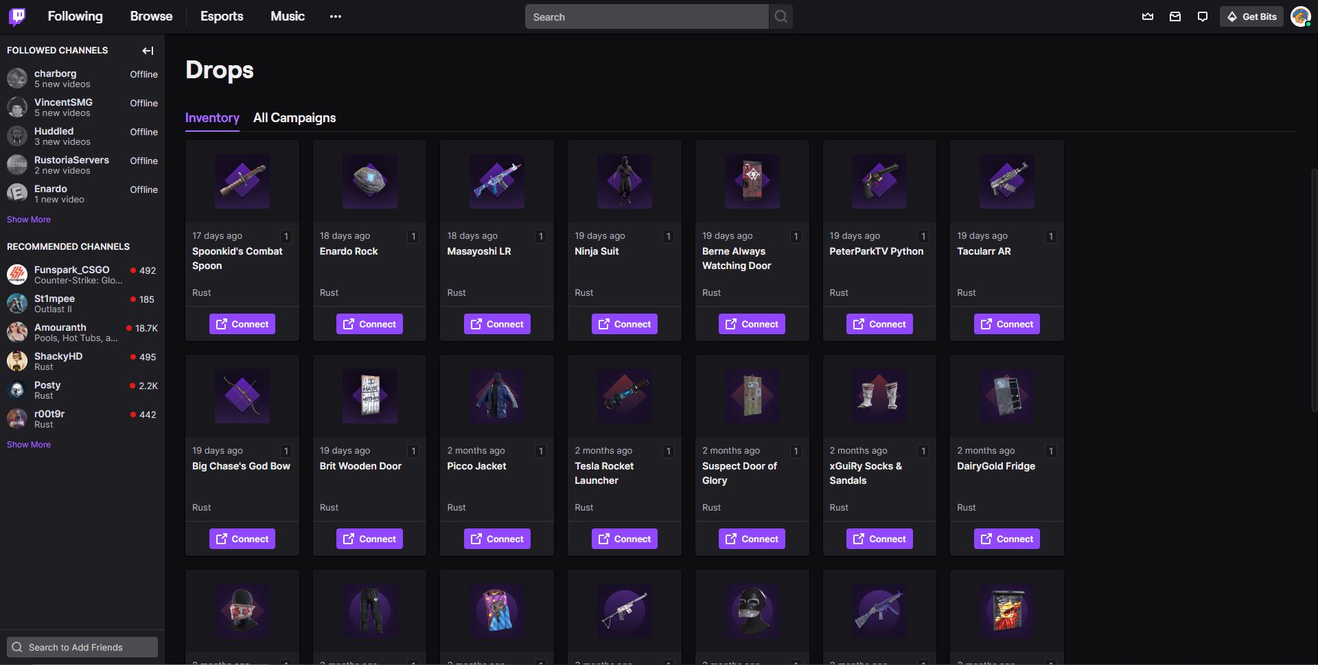 Sold Rust Twitch Account Rounds 1 6 7 8 30 Skins Epicnpc Marketplace