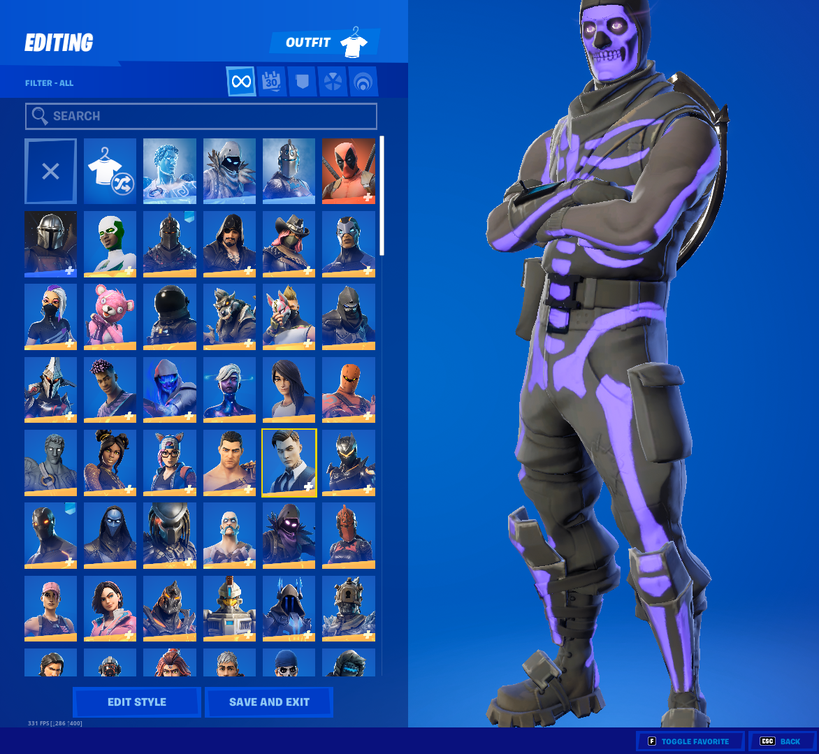 Selling - FULL ACCESS purple skull trooper, black knight, 215 skins ...