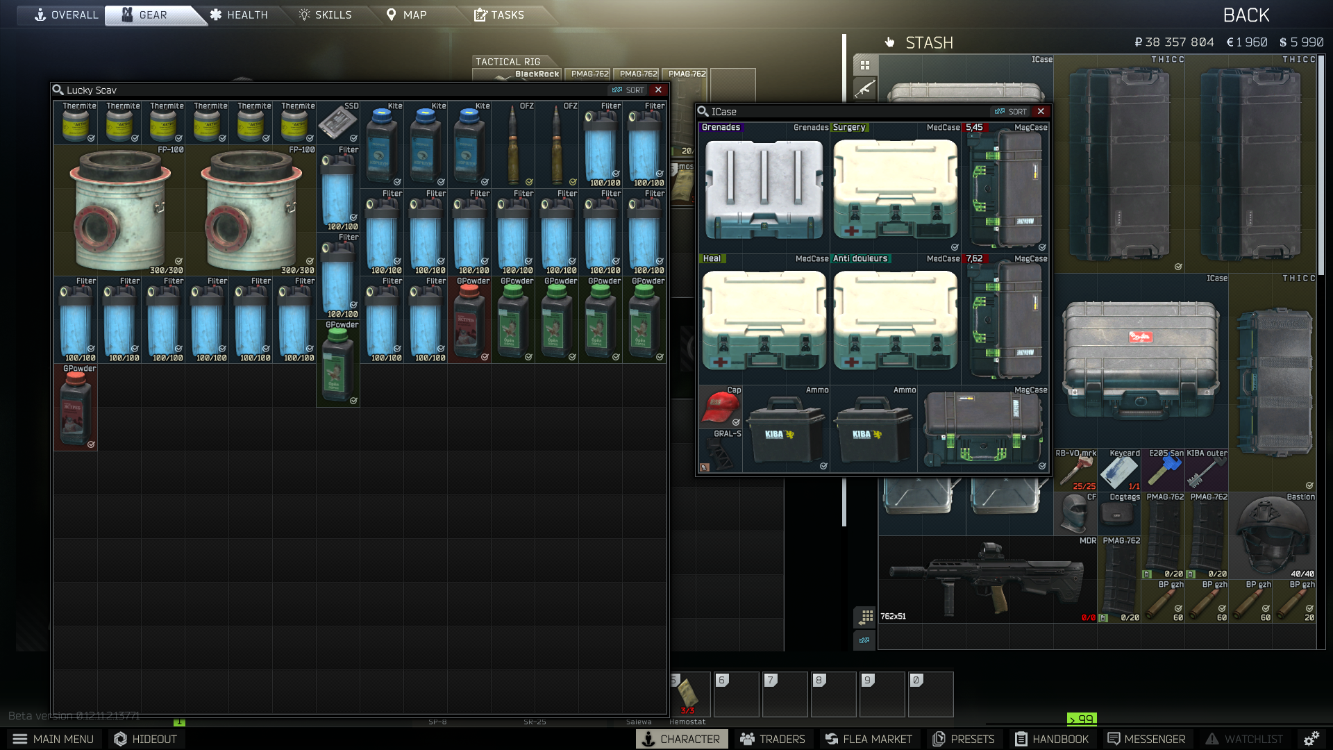 SOLD EFT account 90M+ stash value, lvl 44, traders maxed out, 45M