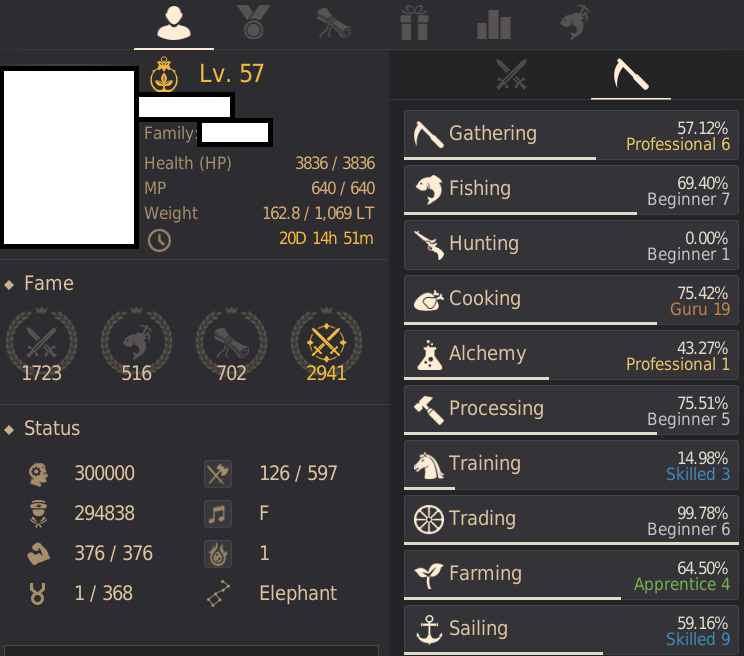 SOLD NA Lv 62 Witch Corsair 640 Gs 2 Dream Carrack EXP 