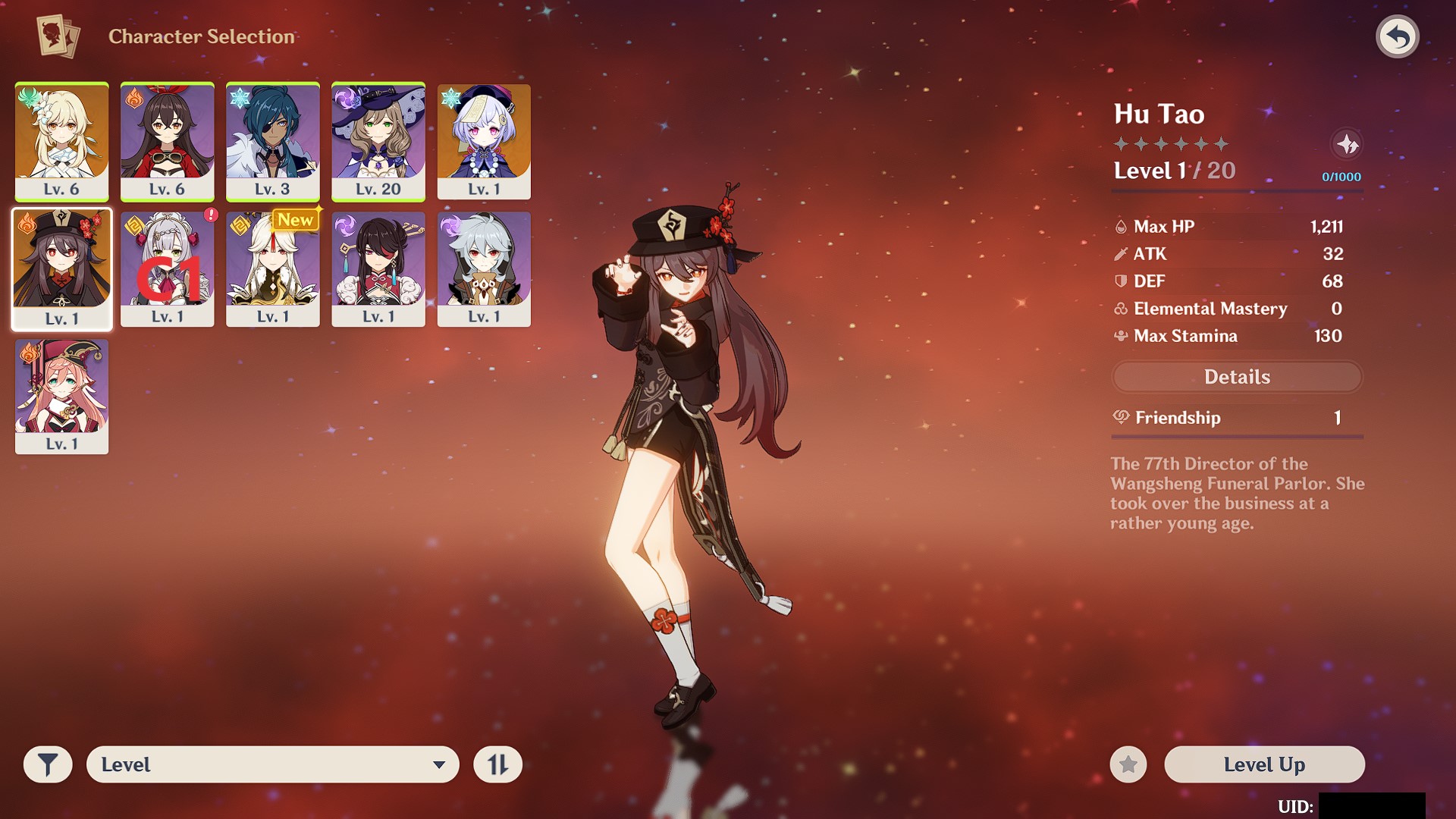 Selling Starter ar10 Hu Tao + QiQi + Pity 40 / Ningguang