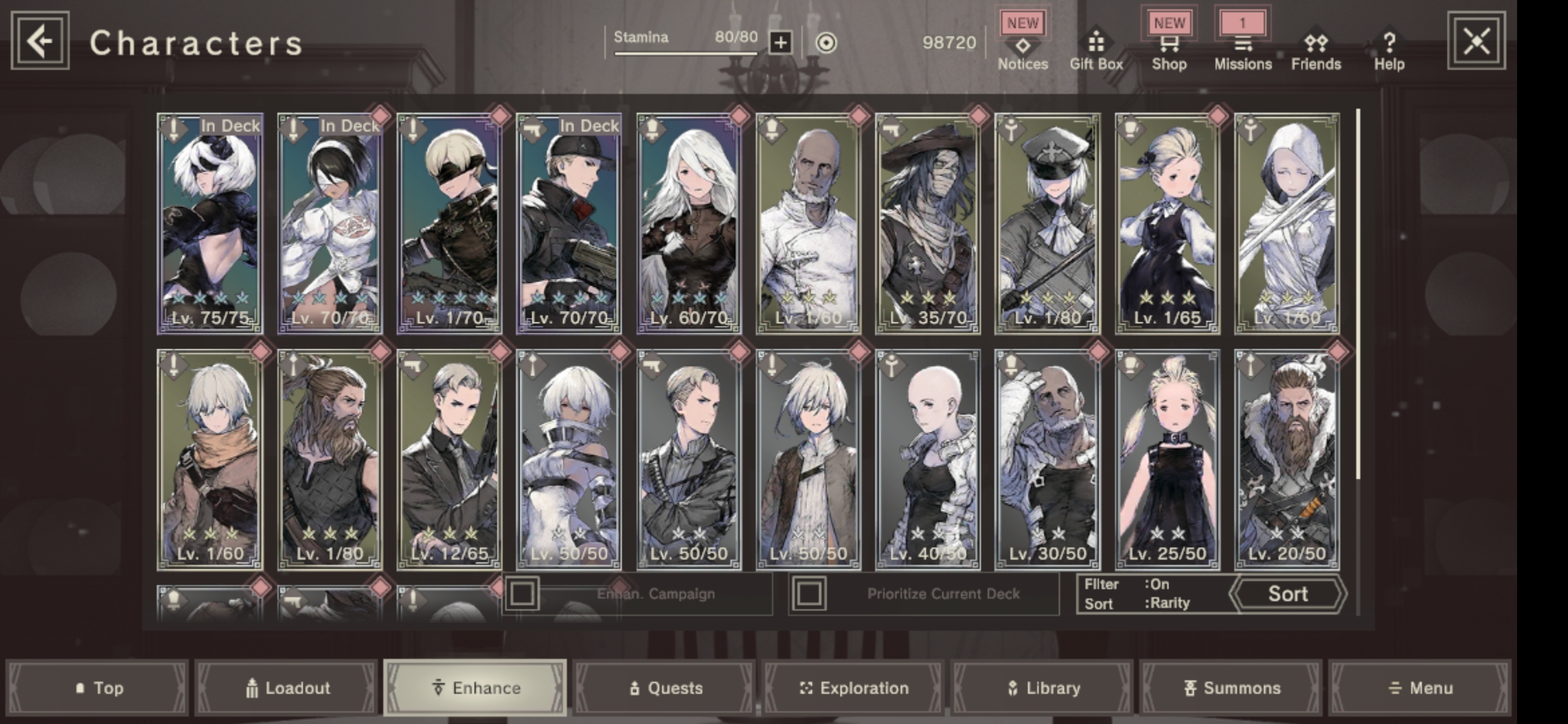 SOLD Global S Tier Char A2 2B 2P 9S Griff X12 Weapon 4S 