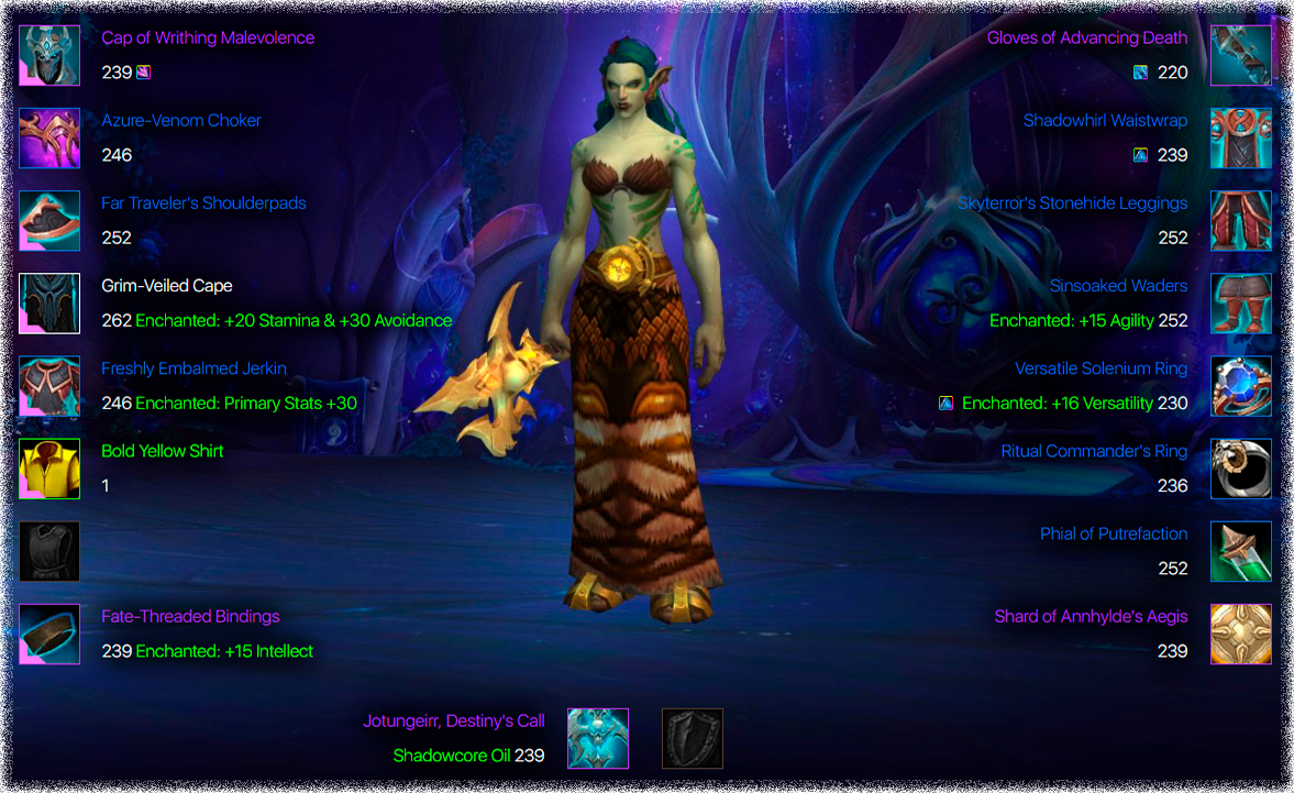 Selling Druid Feral Guardian Ilvl Mage Towers Renown Character EpicNPC