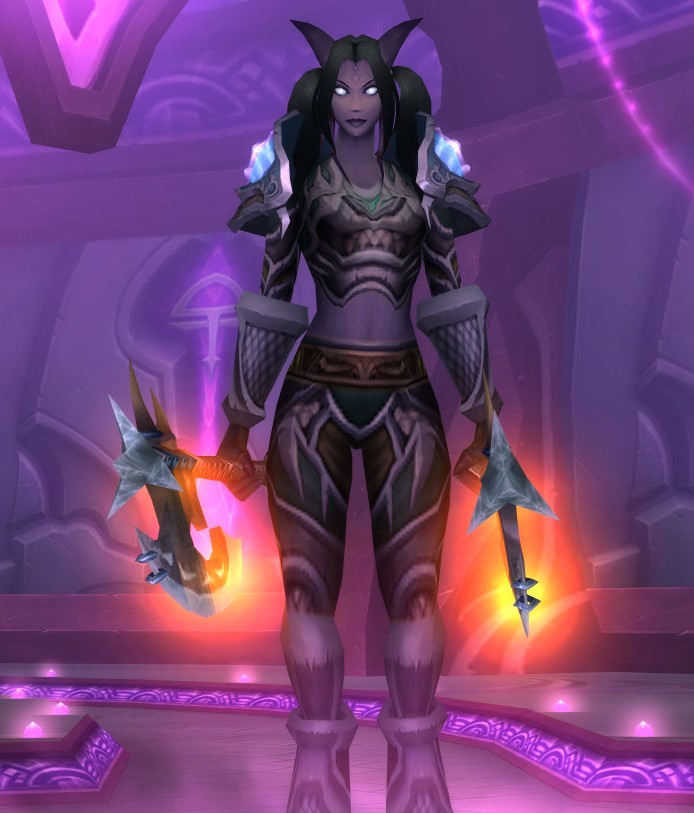 SOLD - Geared Human Female Warlock with Draenei Female Shaman alt NA ...