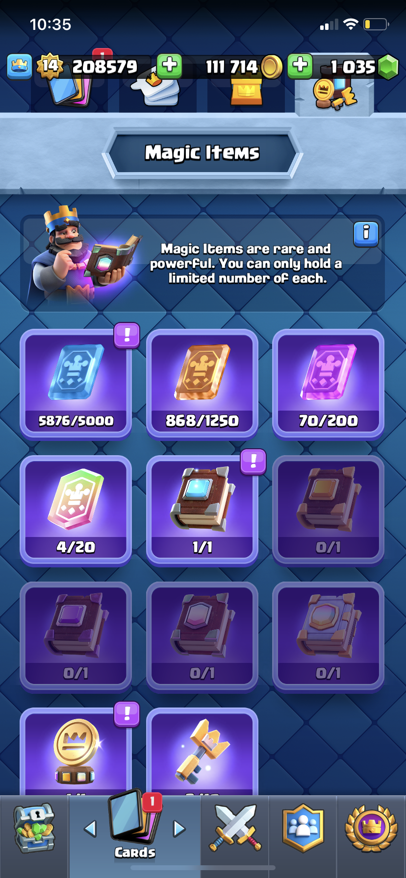 Selling - Level 14 Maxed, 62 Maxed Lvl 13 Cards, 9 Legendary Maxed, 1000+  Gems | EpicNPC Marketplace