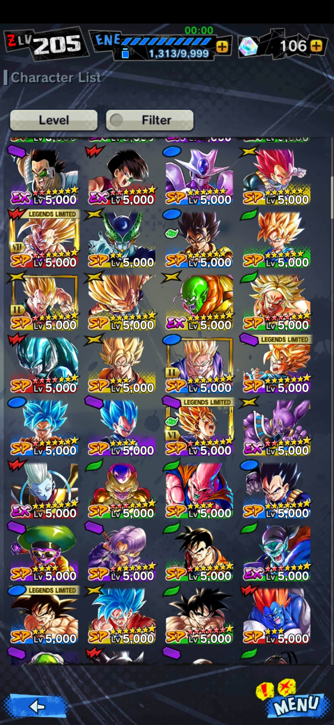 Dbl legends account rank 205 with new Ultra gogeta and Blue boys ...