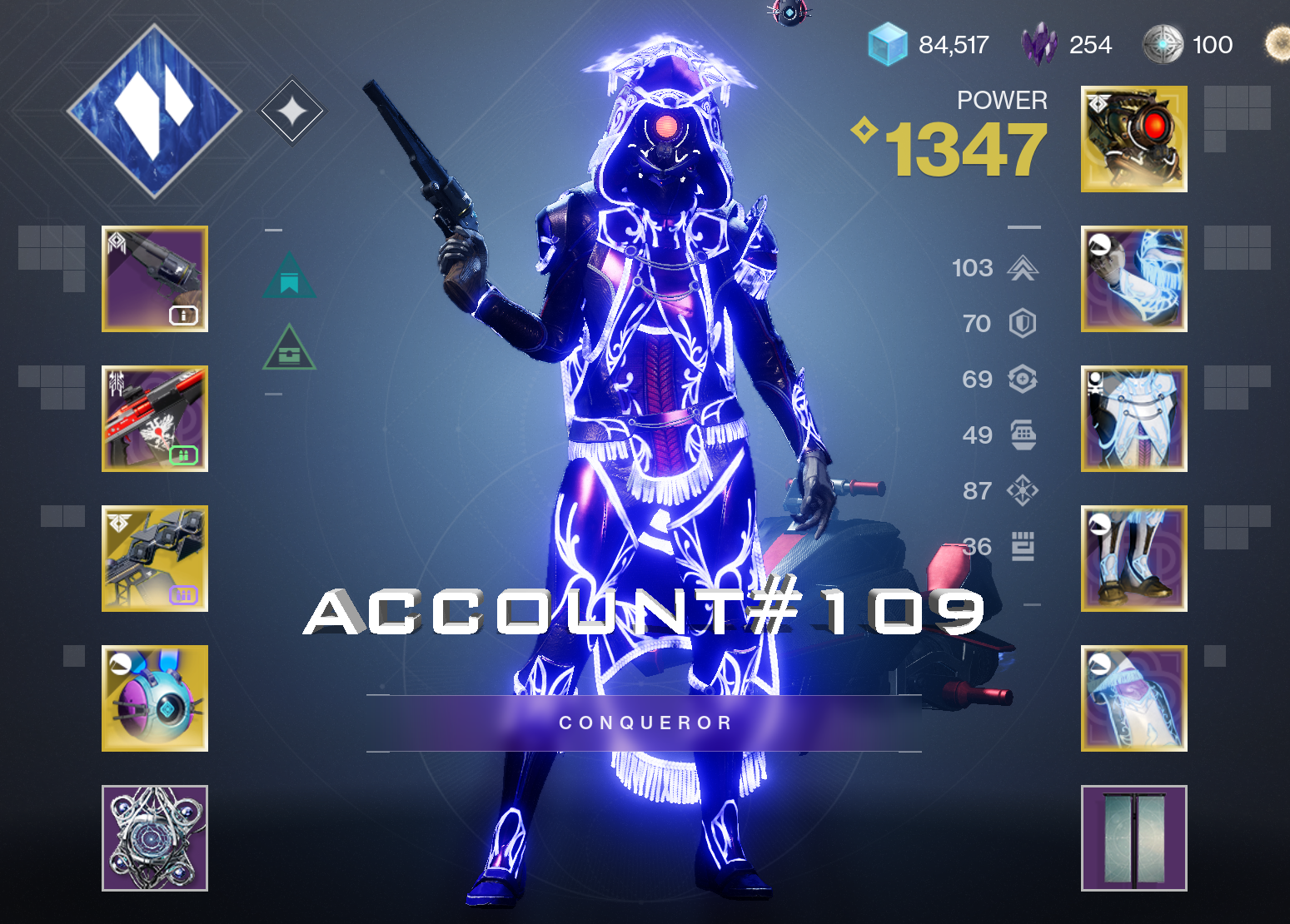 Selling Destiny 2 Accounts 3x1596+ Lightfall, Glowing Armor set ready