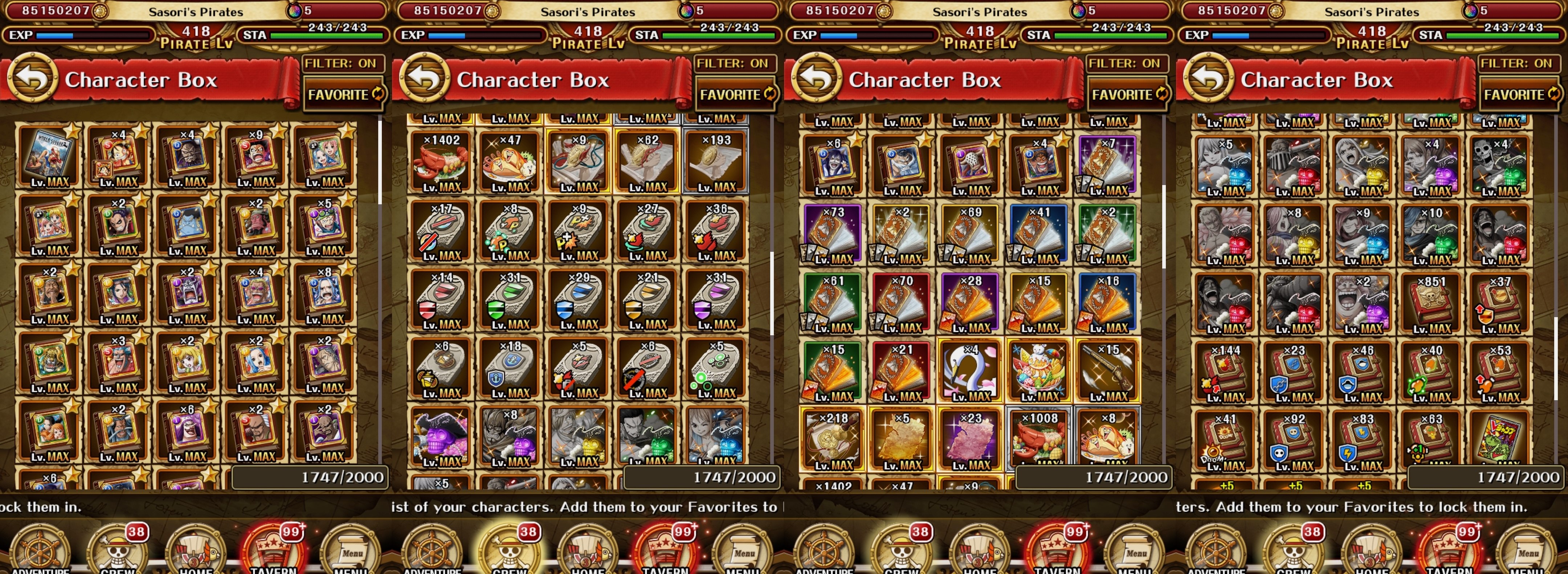Selling - One Piece Treasure Cruise account PLVL 418, 100 USD, new 