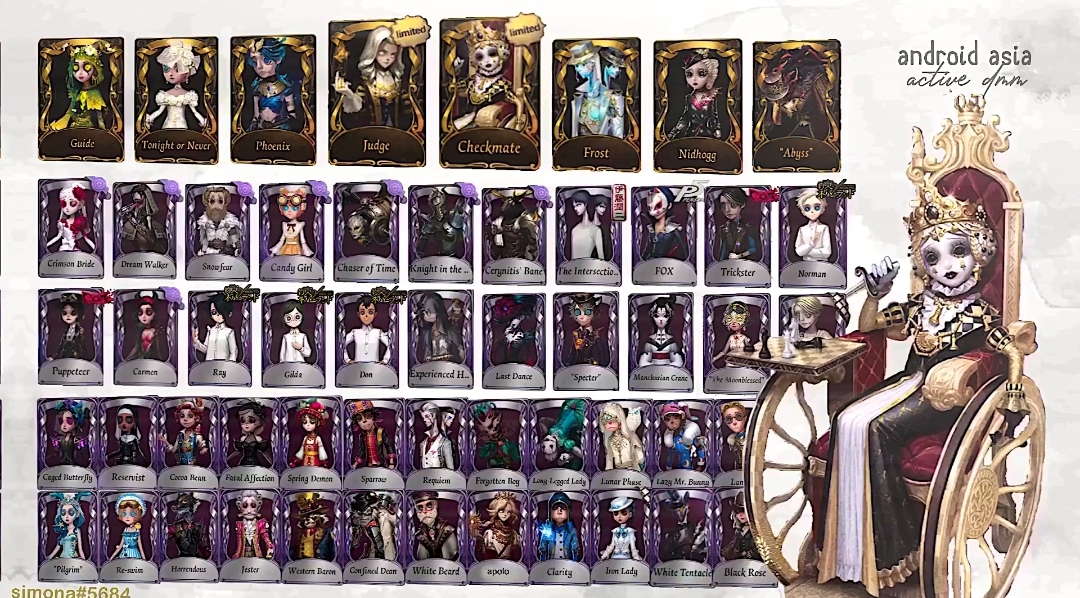 Trading Trading Identity V account checkmate, judge, FOX