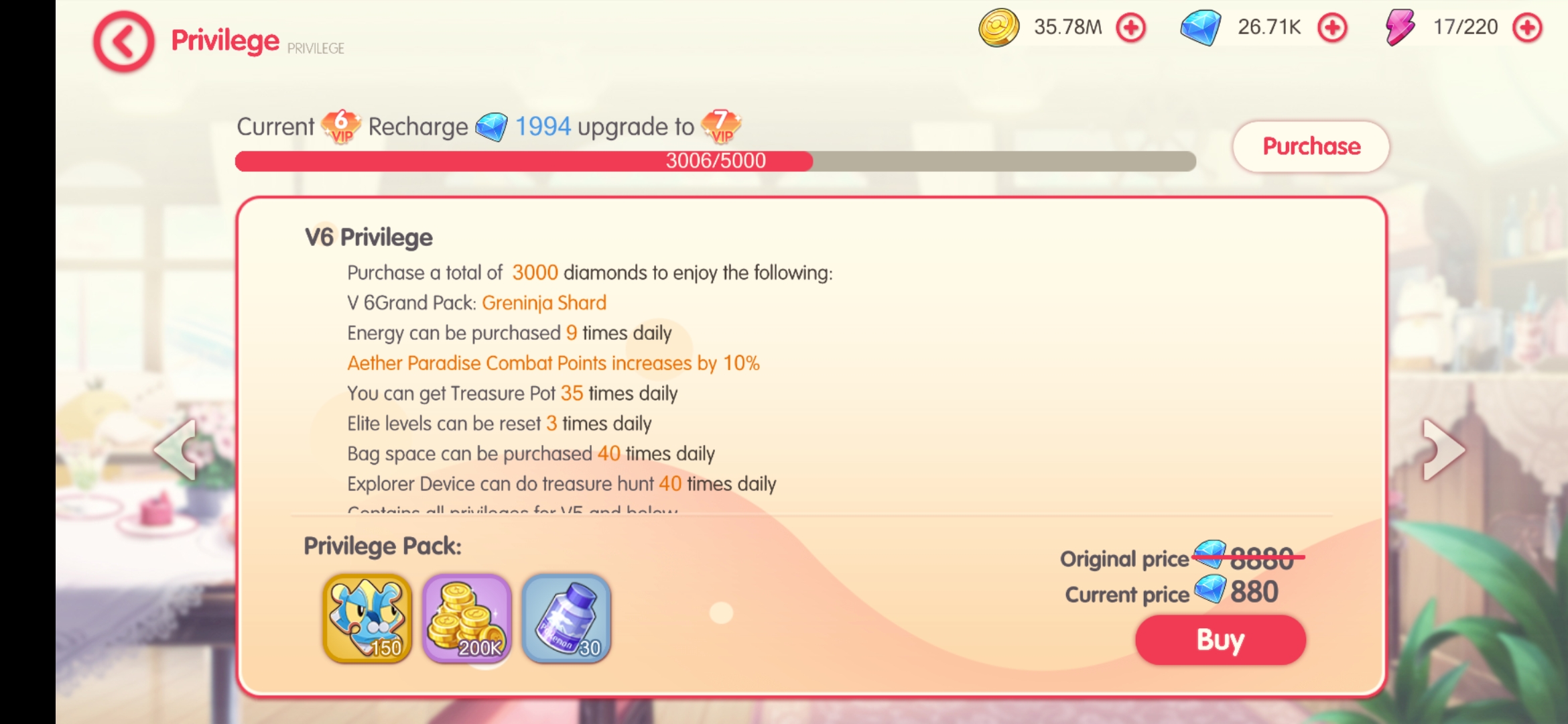 Selling Pocket LVL 86 (VIP 6) Top 20 account (Server 65) CP