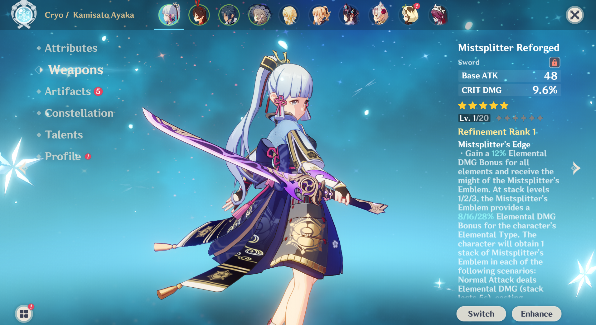 Selling - [NA] AR 35+ Ayaka + Signature Weapon accounts(one account ...