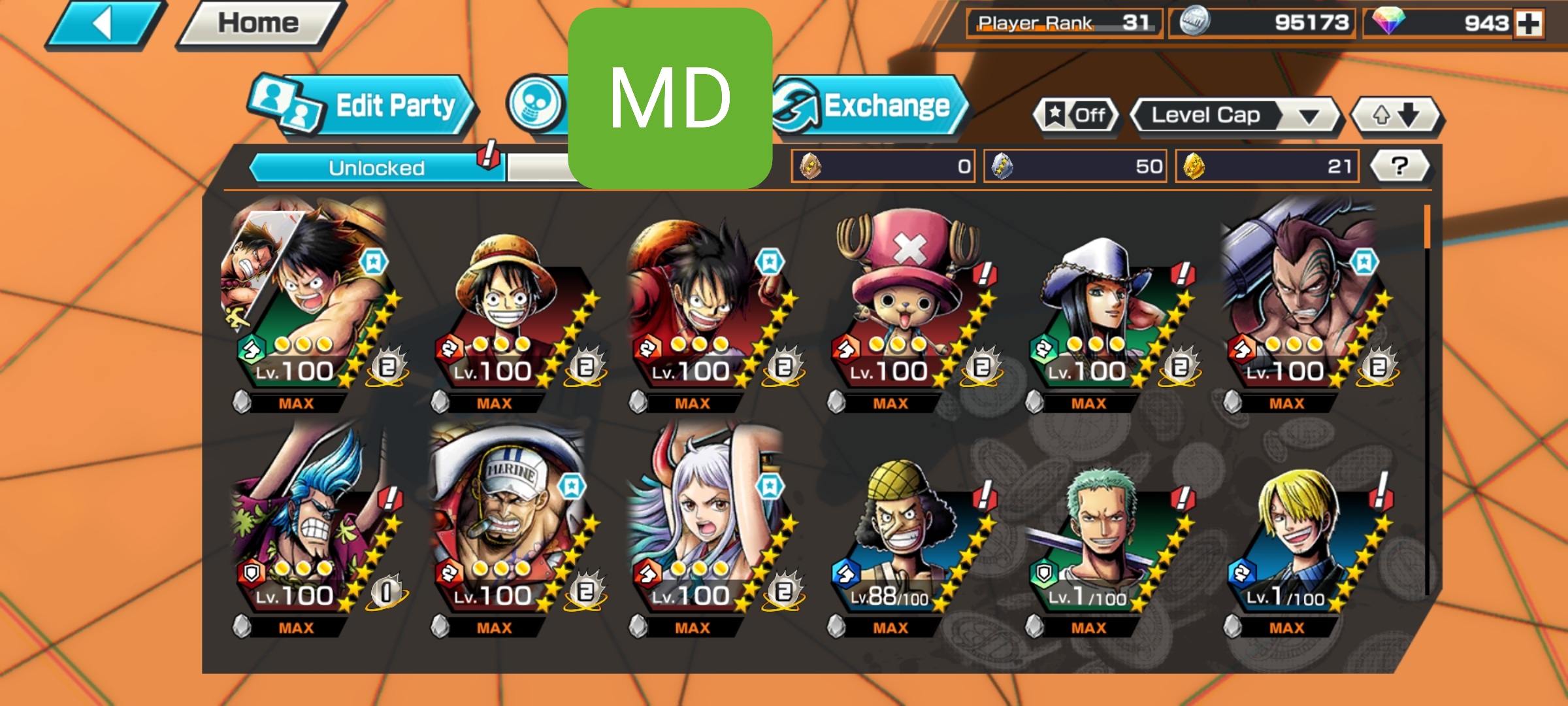 Sold 40 1006 Opbr Acc 2 Ex Max Yamato Max And Akainu Max Lot Bf Char Epicnpc Marketplace