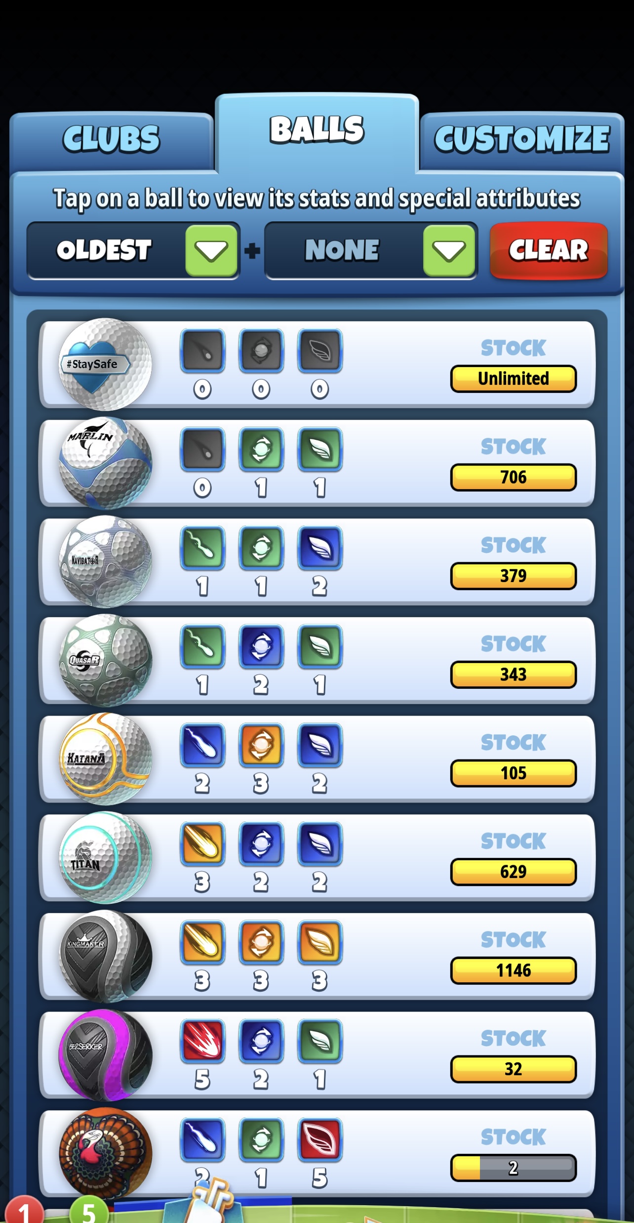 Selling - Only $250! 2.2B, Apoc/Cat 7 Amazing Golf Clash Account, Balls! |  EpicNPC Marketplace