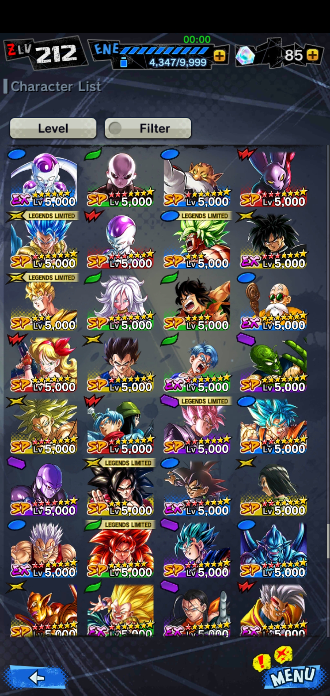 SOLD - DBL endgame account, all ultras including new VEGITO & MUI goku ...