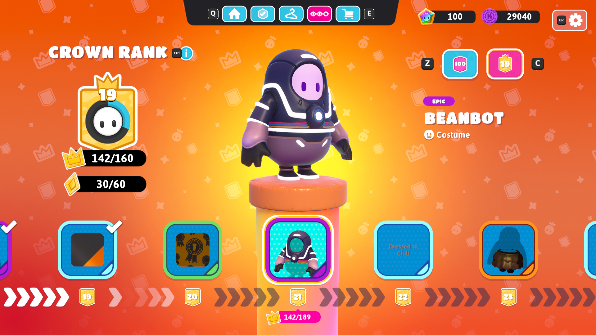 Selling Fall Guys Main Account 100 achievements 320 142 Crowns Max Season Pass EpicNPC 
