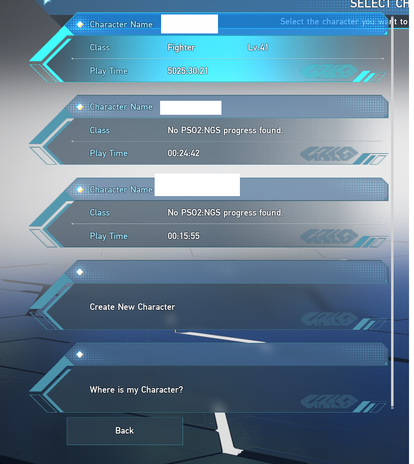 SOLD [PSO2/NGS Global] end game base/mid game ngs (microsoft account