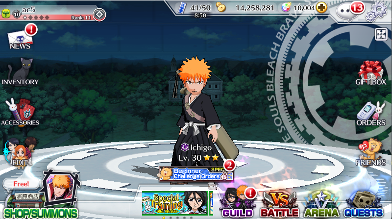 Challenge Orders Beginner (Completo)- Bleach Brave souls 