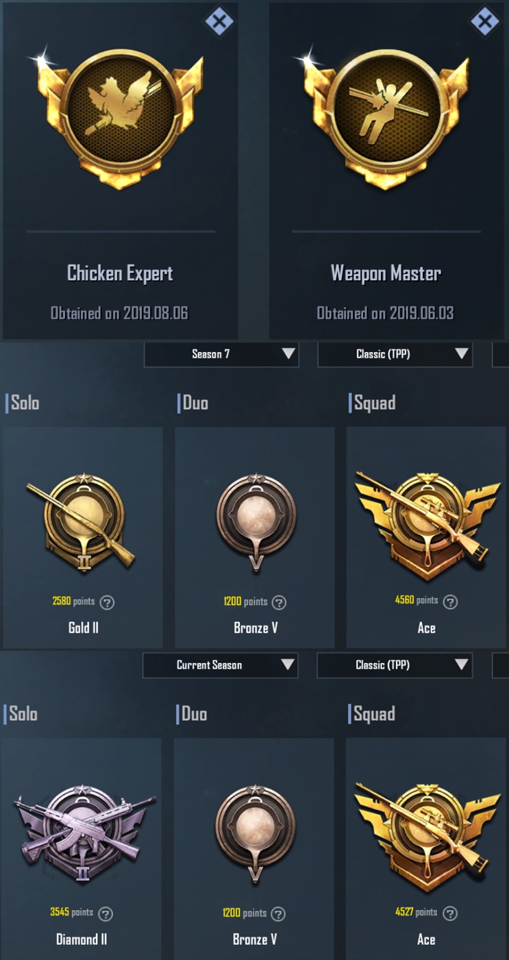 Pubg Mobile With Chicken Master Title Ace Rank With Good K D Ratio Epicnpc Marketplace